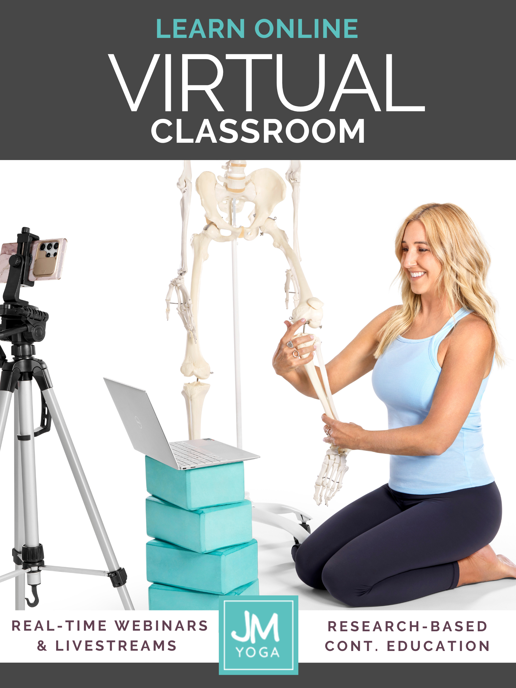 Learn Online: Virtual Classes, Livestreams and Webinars with Jules Mitchell's advanced yoga continuing education programs.